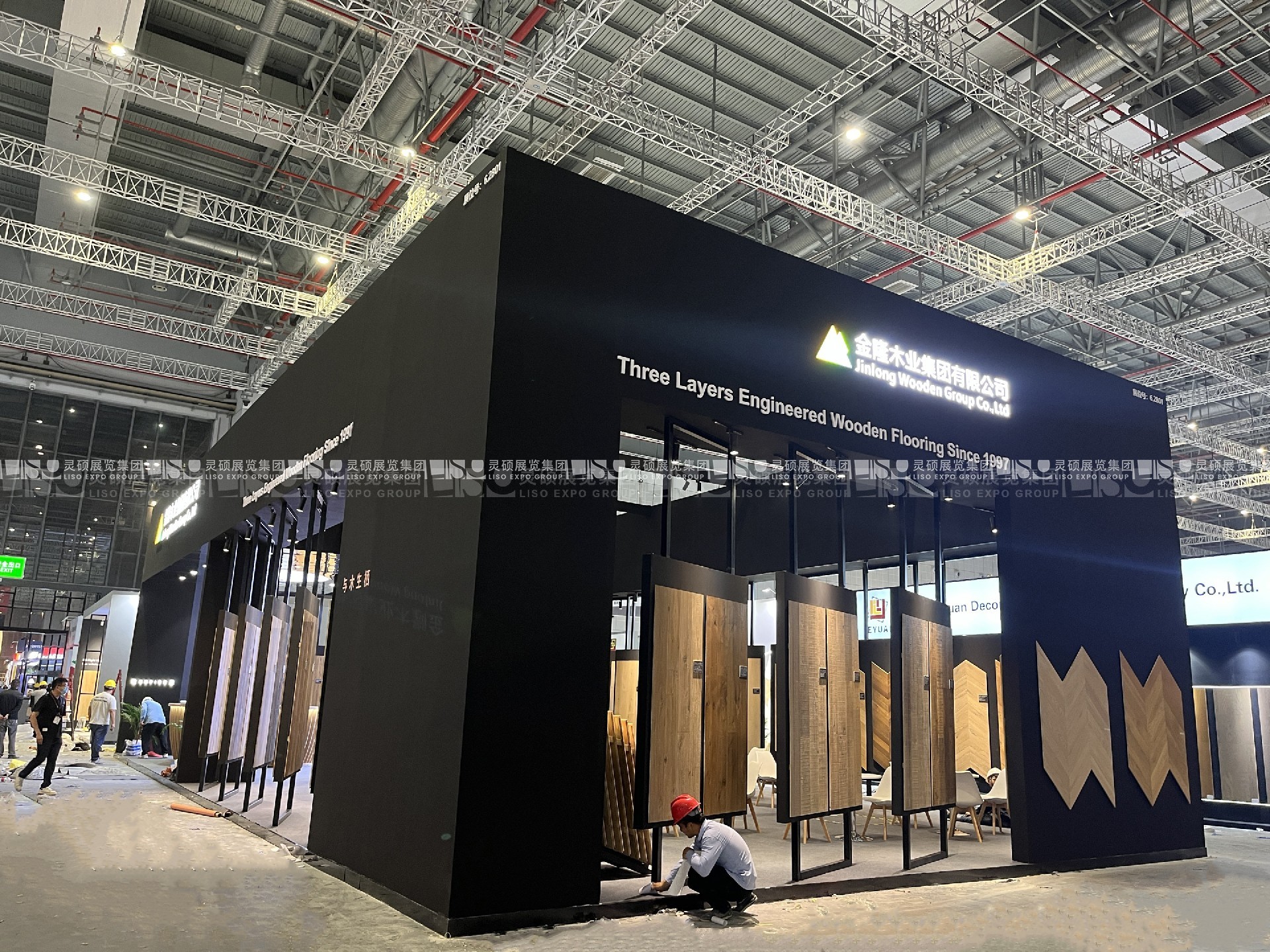 地面材料展展臺設(shè)計搭建案例-金隆木業(yè)